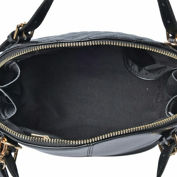 (New) Black Print Quil Handbag - Picture 4 of 4